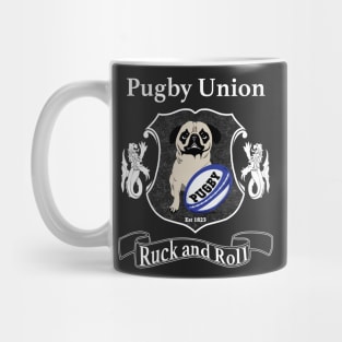 Pugby Union Funny Rugby Pug Design for Dog Lovers Mug